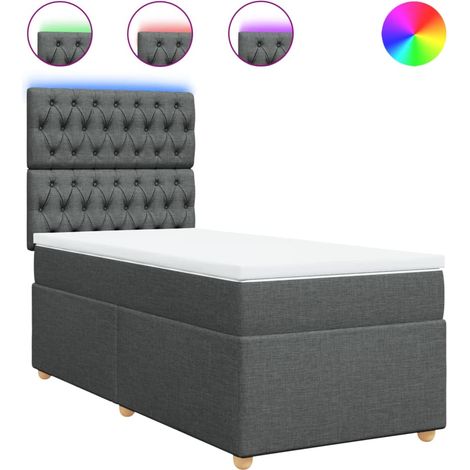 Maison Exclusive - Boxspringbett mit Matratze Dunkelgrau 80x200 c