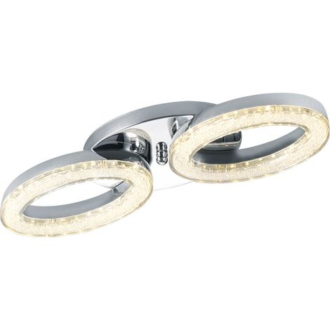 14 Watt LED Decken Lampe Esszimmer Chrom Strahler Ringe Leuchte Reality Leuchten R62252100