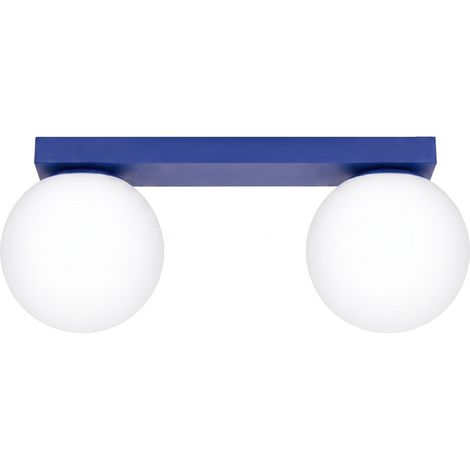 Plafones Yoli ultramar acero/vidrio 2xG9 34.5cm Sollux