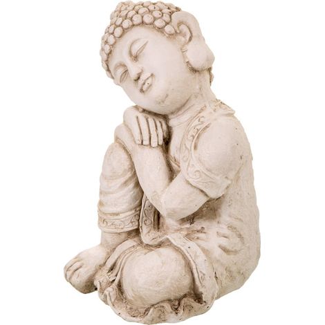Budha decorativo de magnesio gris 25x25x35