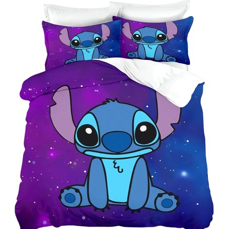 Housse de couette en polyester à aiguille simple, motif dessin animé, ensemble de literie enfant avec taie d'oreiller D-200X200 (1/5)