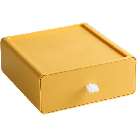 Boîte de Rangement à Tiroir - Plastique - 19 x 20 x 8 cm - Pour Bureau, Salle de Bain, Bureau de Maquillage et Petite Organisation - 1 Pièce (1/5)