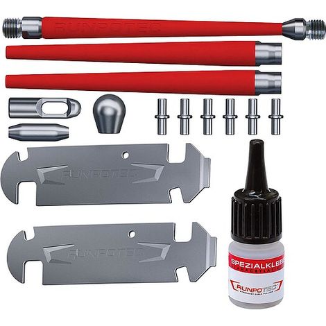 Reparatur-Set GF3, für Glasfaserstab Ø 3 mm, Gewinde RTG Ø 6 mm, 15-teilig
