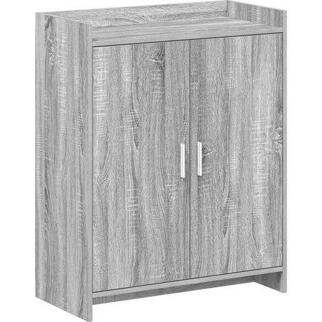 Meuble à chaussures avec portes, gris Sonoma, 73,5 x 36 x 92 cm (1/5)