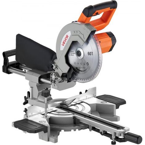Kapp- & Gehrungssäge mit Zugfunktion, 254 mm Sägeblatt, 1800 W, Einstellbare Winkel & Schnitttiefe, Aluminiumguss-Sockel, Kompakt & Tragbar zum Schneiden von Holz, Metallen & Laminaten (1/5)