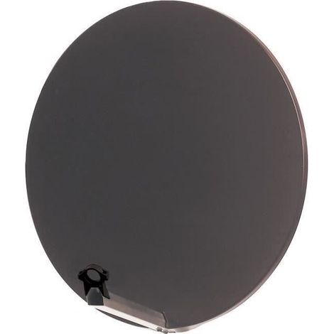 HDME PARABOLE SATELLITE FIBRE COMPOSITE GRIS ANTHRACITE 85CM + BRIDES INOX ANTI CORROSION