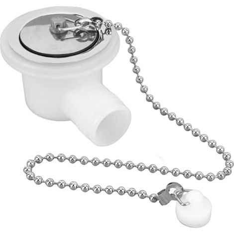 Connecteur de Vidange D'évier RV, Acier Inoxydable à Angle Droit, Adaptateur de Bougie de Sauvegarde de l'espace, avec Structure d'étanchéité, pour Les Puits de Yacht RV (1/4)