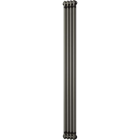 Alpha - Raw Metal Vertical Column Radiator H1800mm x W196mm 2 Column
