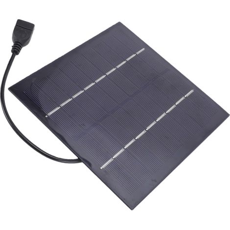 Chargeur de Panneau Solaire Monocristallin 5W  Portable à Chargement Rapide USB pour le Camping de Voyage en Plein Air (1/5)