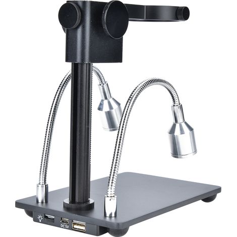 Mikroskopstativ aus Aluminiumlegierung, passend für Digitalmikroskope mit 50 mm Durchmesser, EU-Stecker 100–240 V (1/5)