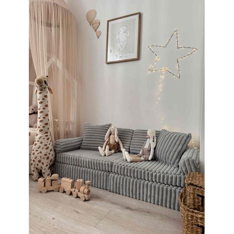 Canapé d'éveil Montessori Comfort gris gaufré Mini (1/5)