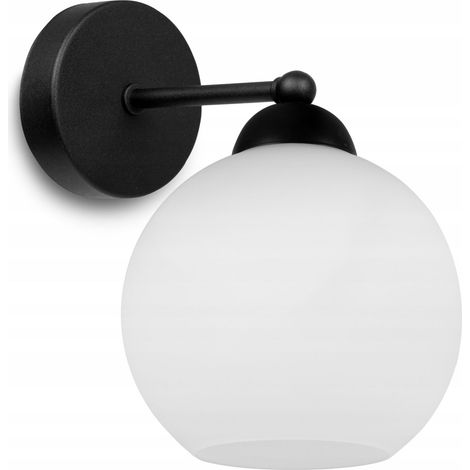 KLASSISCHE WANDLAMPE ELEGANTER GLASSCHIRM
