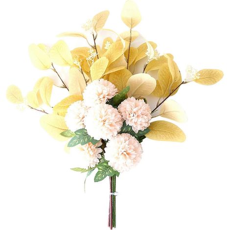 Künstlicher Anemonen-Blumenstrauß für Brautpartys, künstliche Blumen, Kunstball-Chrysanthemen-Blumenstrauß (1/4)