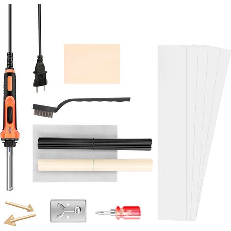 Kit de réparation plastique électrique 100 W, kit de soudure en plastique avec 40 tiges, 1 maille, brosse métallique, support en fer, 2 têtes métalliques, etc. pour pare-chocs de voiture, surface prof (1/5)