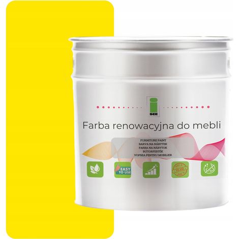 Peinture pour meubles de cuisine RAL 1012 jaune brillant 2,5 L pour façades en bois 2 en 1 (1/5)