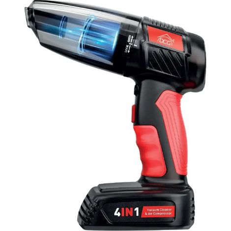 Aspirador y compresor portátil DCG BSI6000 4 en 1 con manómetro LED y batería 7,4V (1/2)