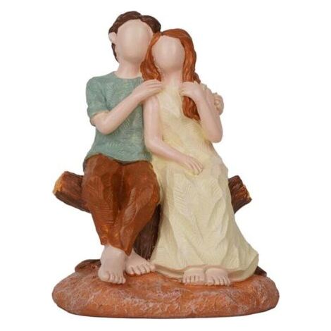 Statue de couple amoureux de la Saint-Valentin, ornements romantiques en résine (1/4)