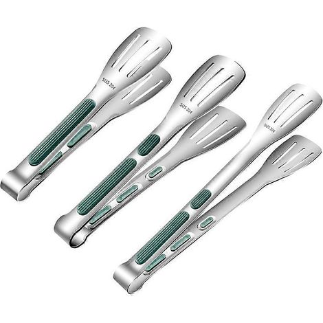 Speisezange aus Edelstahl 304, Spezialzange für Steaks und Crêpes, Grillzange für den Außenbereich (1/5)