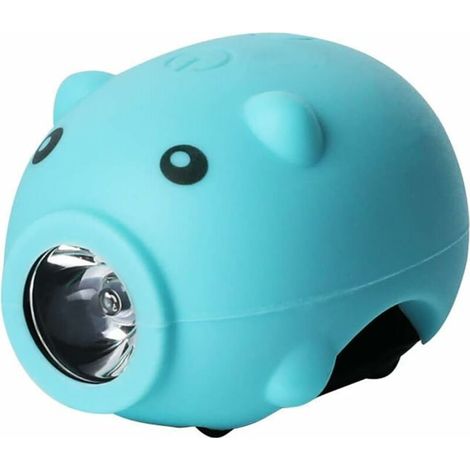 Pig-shaped Bicycle Headlamp, Child-safe Silicone LED Light, Head Lights,Bicycle Horn Light,4 Colors Optional (1/5)