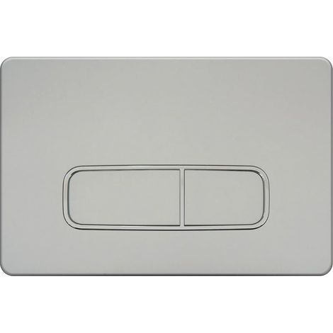 Plaque de Commande WC, Compatible avec Geberit Sigma, UP300&UP320, avec Double Chasse, Équipée d'un Set de Leviers de Chasse et d'un Cadre d'Installation, Dimensions 243×164mm(Gris argenté) (1/5)