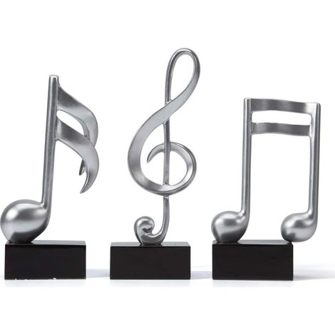 Sculpture moderne de note de musique blanc figurine décorative pour centre de table cadeau pour amateur de musique et collectionneur (1/5)