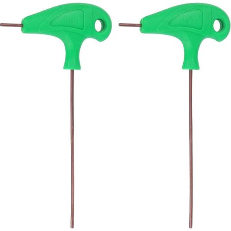 2Pcs Clé Hexagonale À Poignée En T 2.5mm Métrique Acier S2 Vert (1/5)