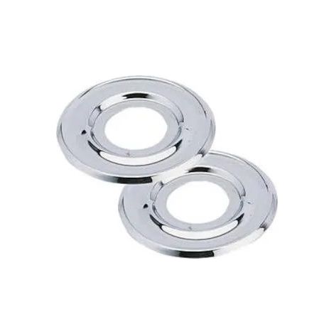 Riquier – Rosette plate chromée 20x27 mm – Métal pour fixation décorative – Compatible avec systèmes de décoration – Facile à installer