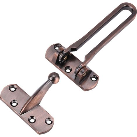 Hochbelastbarer Sicherheitstürriegel aus Zinklegierung für Haus- und Hoteltüren (Rotbronze) (1/5)
