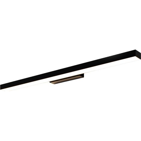 Aplique de pared para baño sobre el espejo, negro, lineal, 66,5 cm, color variable, LED, 20 W, AQUA Light Prestige (1/5)