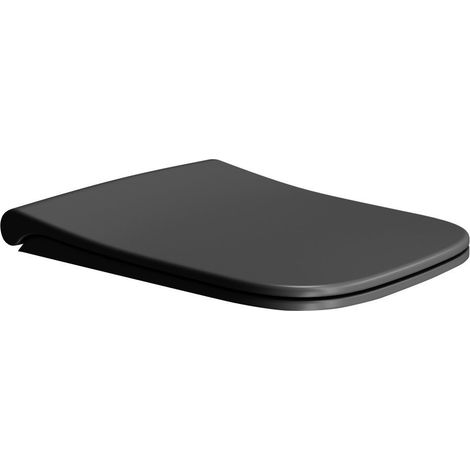 Abattant WC NUBES, Soft Close, Quick Release, noir mat/chrome (1/2)