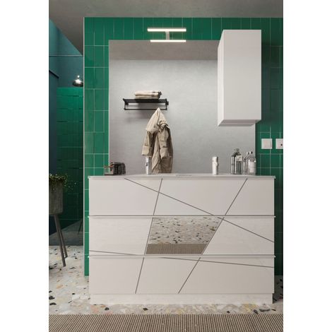 Conjunto de baño VITTORIA blanco brillante 122 x 86 x 47 cm