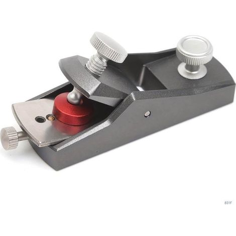Raboteuse à Main en Alliage D'aluminium à Fond Plat avec Réglage de L'épaisseur Réglable, Lame en Acier VG10 pour le Travail du Bois (1/5)