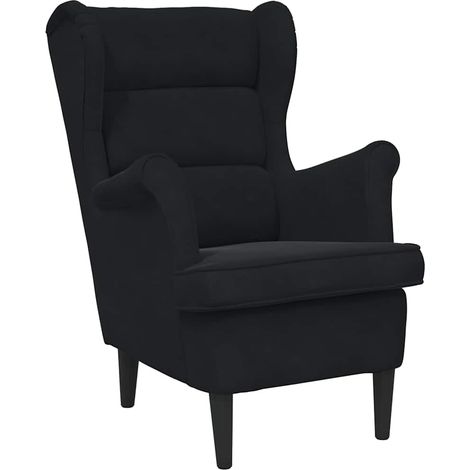 Maison Exclusive - Fauteuil noir velours (1/5)