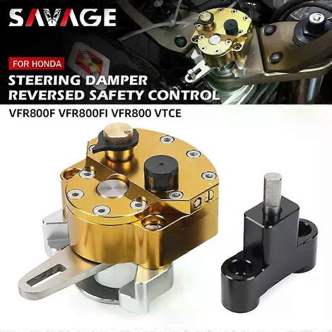 S'applique au stabilisateur d'amortisseur de direction SAVAGE pour moto HONDA VFR800F VFR800Fi VFR800 VTEC réglable en marche arrière pour sécurité VFR 800 F FI( ) (1/5)