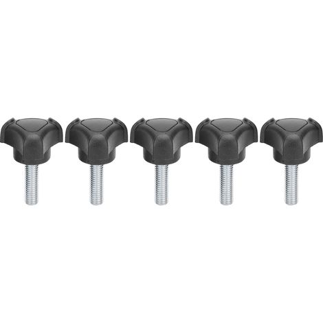 Lot de 5 vis de serrage M8 28 mm à tête triangulaire en plastique ABS (1/5)