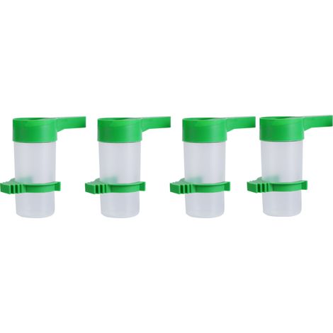GARRYFIZH Abreuvoir pour animaux de compagnie, 4 pièces, Clip d'abreuvoir pour Cage à oiseaux, perroquet, calopsitte, perruche