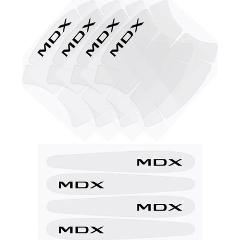 (Convient pour MDX) Autocollants transparents pour poignées de porte extérieures de voiture, résistants aux rayures, accessoires de protection compatibles avec Acura MDX YD3 RDX ILX TLX (1/4)