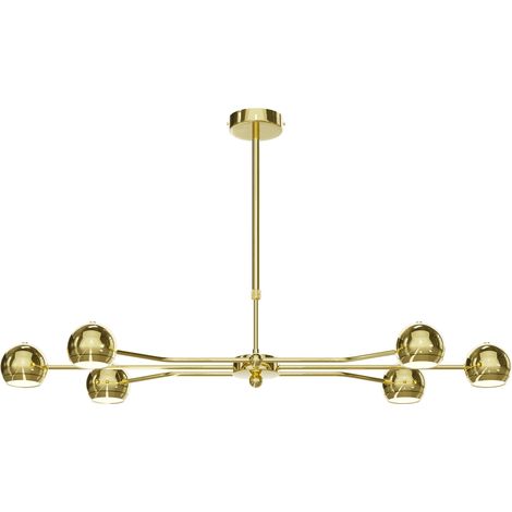 Suspension moderne 6 spots dorée GU10 14W Tiana Jupiter (1/3)