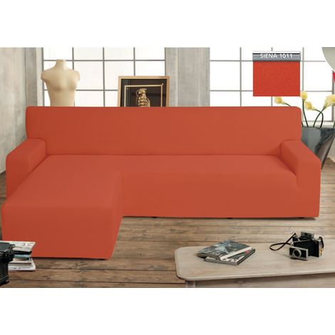 Copridivano Genius Con Penisola Chaise Longue Modello Swing Colore Siena, misuraDestracoloreSiena (1/5)
