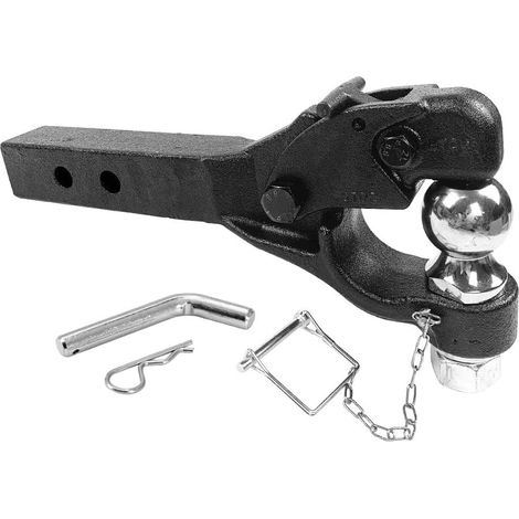 Attelage Remorque en Acier Forgé – Crochet Pintle + Boule 50mm,pour Camion/Tracteur/Engins, Traction 3,5t (1/5)