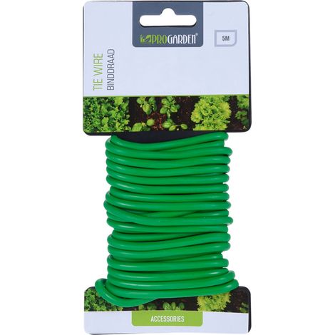 PROGARDEN alambre forrado jardin 5 metros blister , Alambre forrado jardín 5 metrosIdeal com abrazadera para tutor de sus plantasAl ser de color verde se disimula en su jar