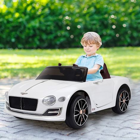 Lizenziertes elektrisches Kinderauto Bentley GT mit Fernbedienung, weiß HAVRYA (1/4)