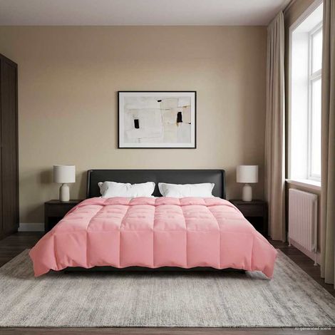 Winterbettdecke Gepolstert Rosa 200 x 220 cm Mikrofaser