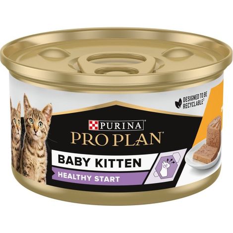 Proplan Gatto Baby Kitten Heathy Start Lattina 85gr Mousse Pollo