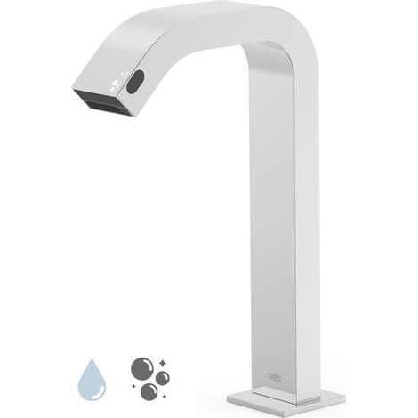TRES 39210320 GRIFERÍA ELECTRÓNICA Grifo Electrónico De 1 Agua con Dispensador De Jabón Automático para Lavabo Color Cromo - ref: 39210320