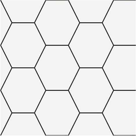 Lot de 10 autocollants muraux hexagonaux adhésifs pour cuisine, carreaux 15x15 cm (1/3)