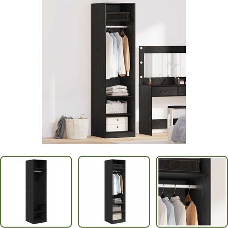 Rangement chambre - Armoire Chêne noir 50 x 50 x 200 cm Bois d'ingénierie (1/5)