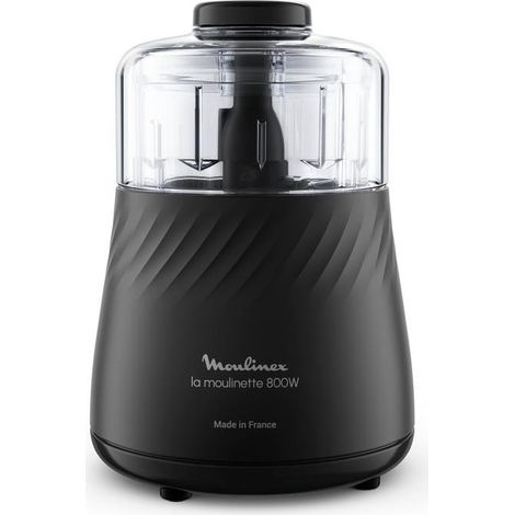 Moulinex DP710810 Elektrischer Essenszerkleinerer 0,5 l 800 W Schwarz, Transparent