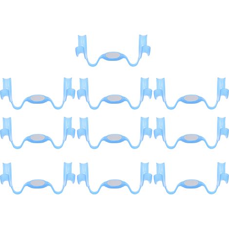 10 pièces Écarteur de joues en forme M, ouvre-bouche dentaire, propulseur orthodontique (Bleu) (1/5)