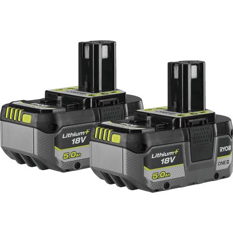 RYOBI – 18 Volt ONE+ 5,0 Ah Lithium-Ionen-Akku – kompatibel mit allen 18 V ONE+ Werkzeugen und 100 % abwärtskompatibel – hohe Haltbarkeit und Leistung – RB1850X